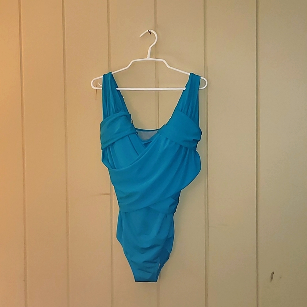 One Piece Blue Swimsuit